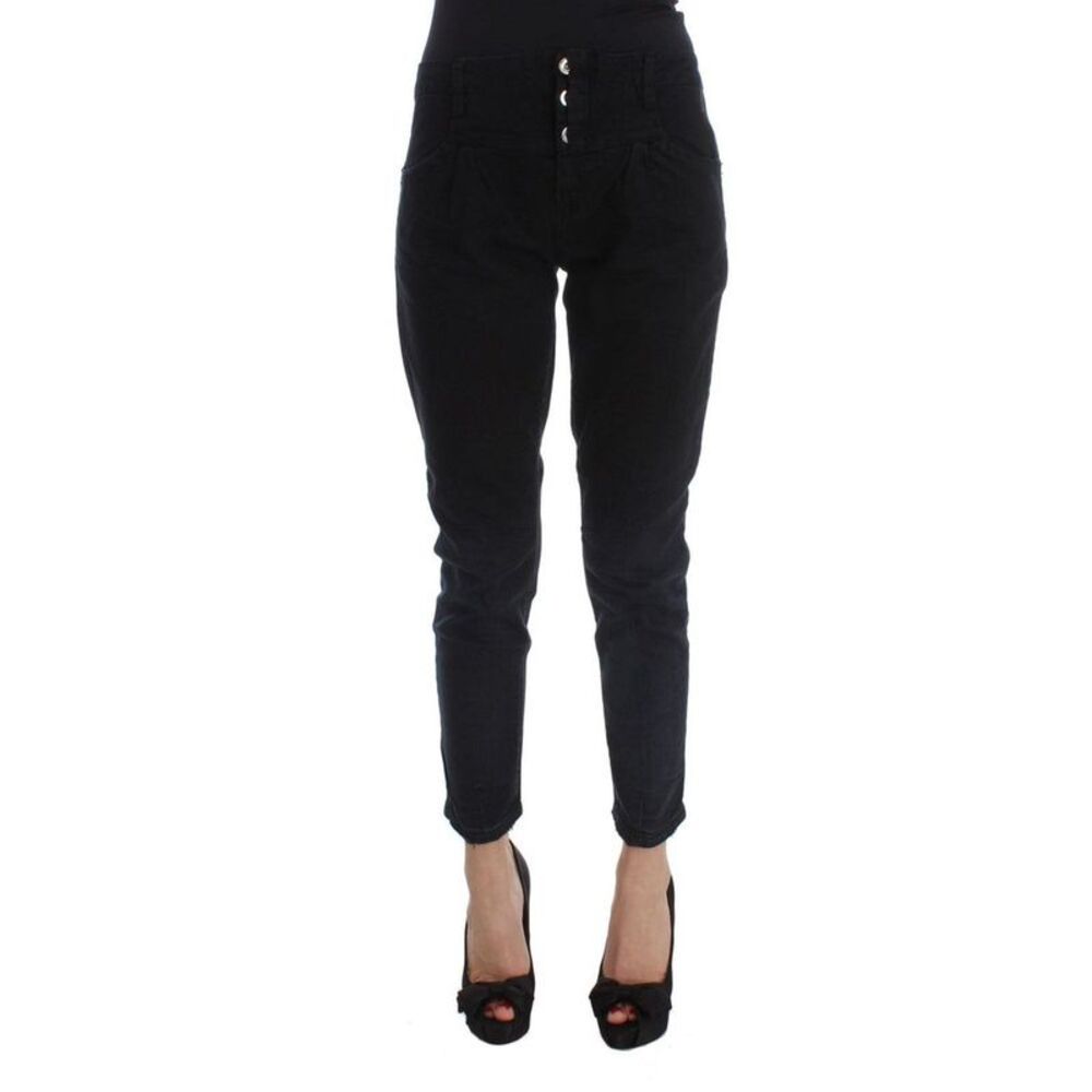 Costume National Black Cotton Cropped Women's Jeans